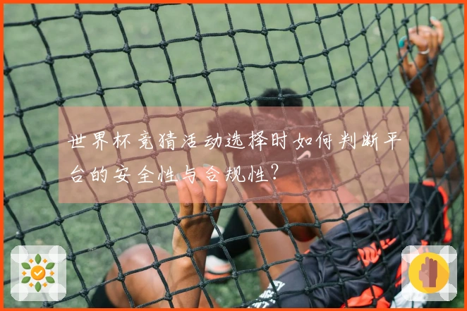 世界杯竞猜活动选择时如何判断平台的安全性与合规性?